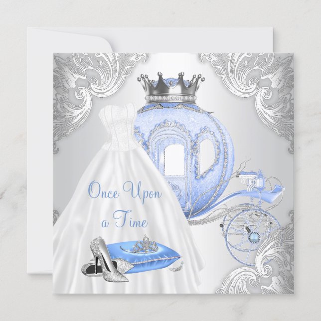 Once Upon a Time Princess Birthday Party Invitation (Front)