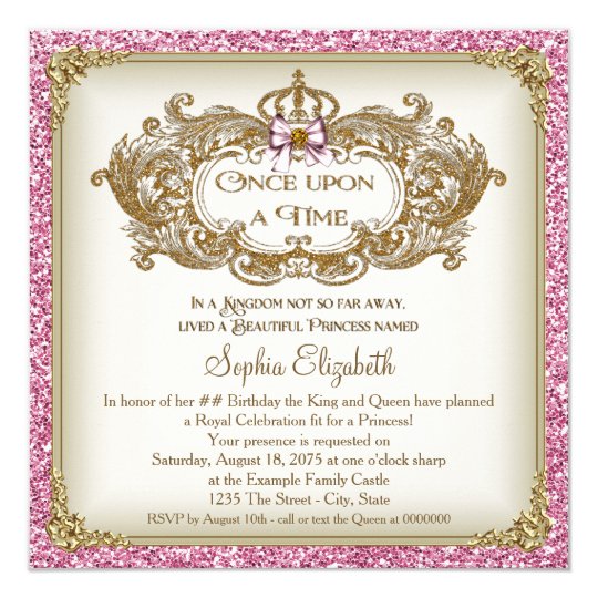 Once Upon a Time Princess Birthday Party Invitation | Zazzle.com