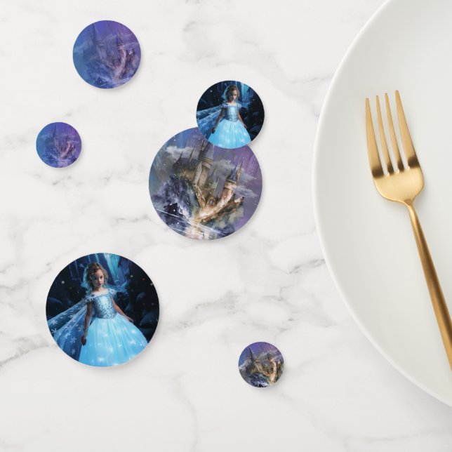 Once upon a time Princess Blue Castle Birthday Confetti (Group)