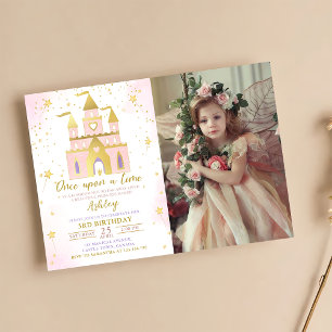 Once Upon a Time Princess Castle Girl Birthday Invitation