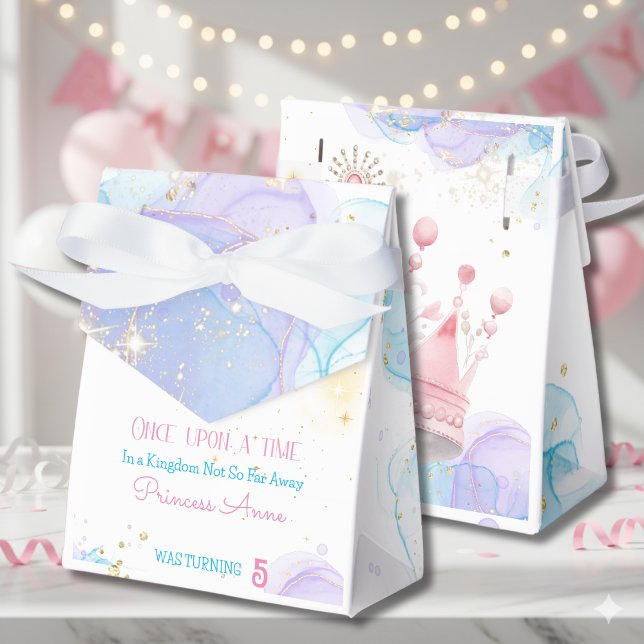 Once upon a time, Princess fairy Birthday  Favor Boxes (Creator Uploaded)