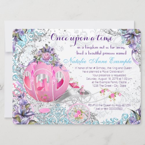 Once Upon a Time Princess Fairy Tale Birthday Invitation
