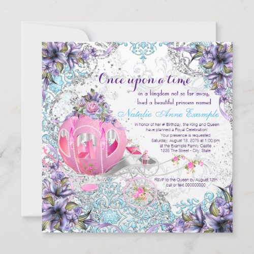 Once Upon a Time Princess Fairy Tale Birthday Invitation