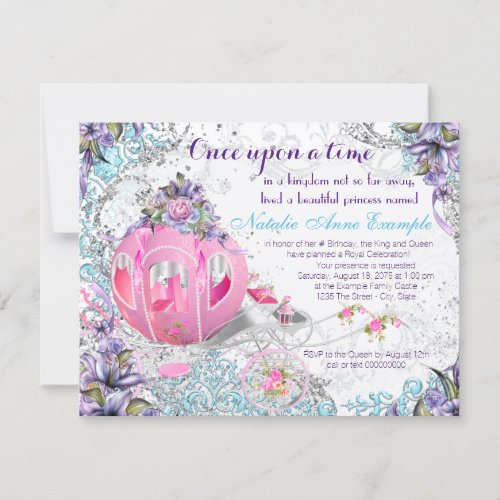 Once Upon a Time Princess Fairy Tale Birthday Invitation