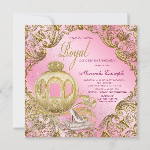 Once Upon a Time Princess Quinceaera Invitation