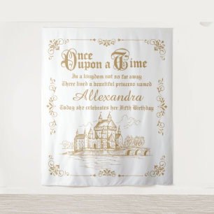 Once upon a Time royal backdrop gold and white