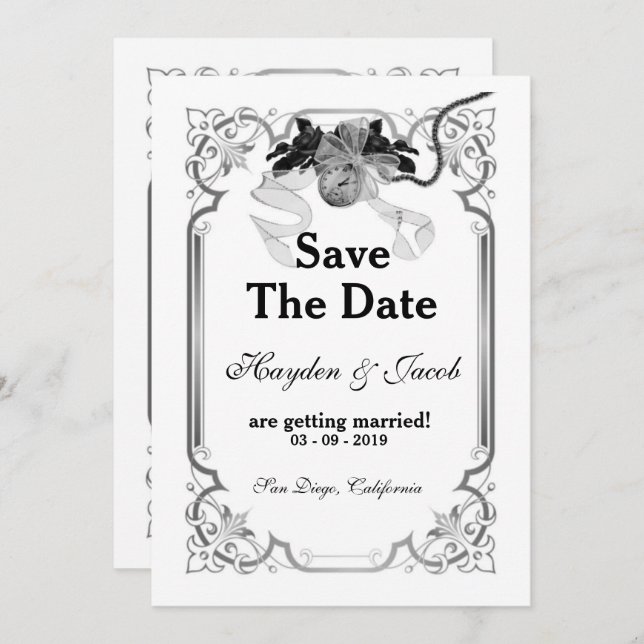 Once Upon A Time Save The Date Card (Front/Back)