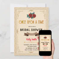 Any Color Once Upon a Time DIY Scroll Invitations