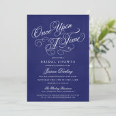 Once Upon A Time Shower Invitations Royal Blue (Standing Front)