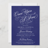 Once Upon A Time Shower Invitations Royal Blue (Front)