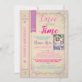 Once Upon A Time Story Tale Book Birthday Photo Invitation (Front)