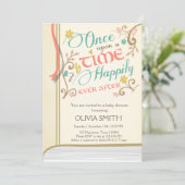 Once Upon a Time Storybook Baby shower invitation (Standing Front)
