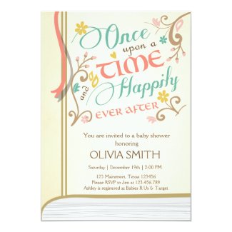 Once Upon a Time Storybook Baby shower invitation