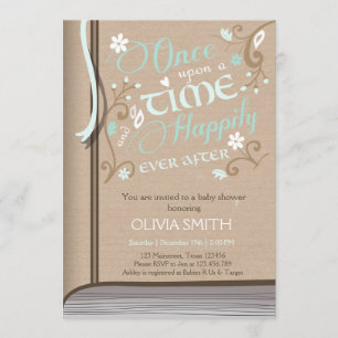 Once Upon a Time Storybook Baby shower invitation