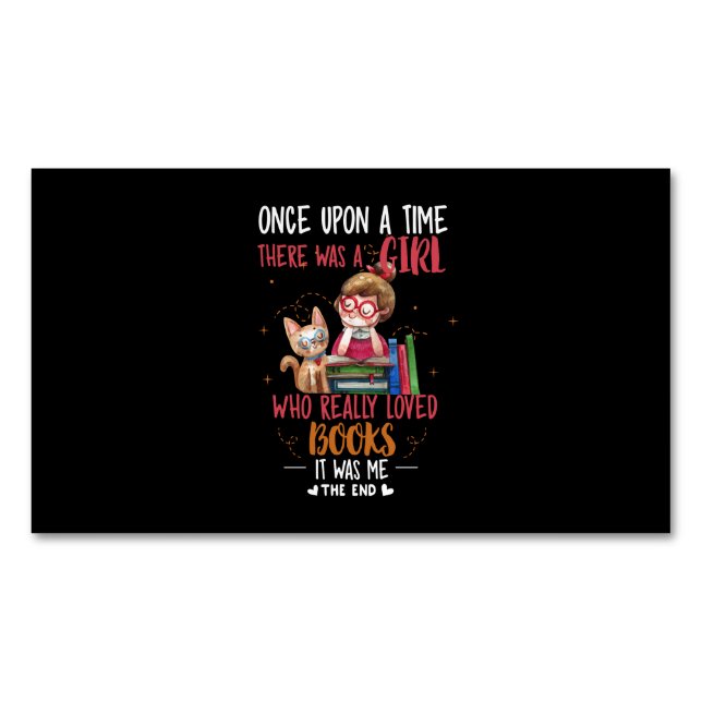 Once Upon A Time There Was A Girl Who Really Books Business Card Magnet (Front)