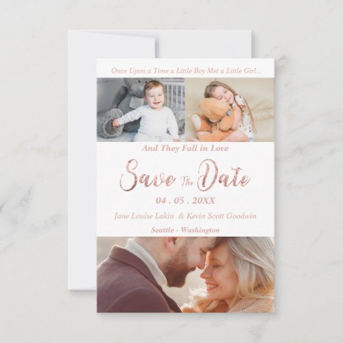 Once Upon a Time Three Photos Before  After Save The Date