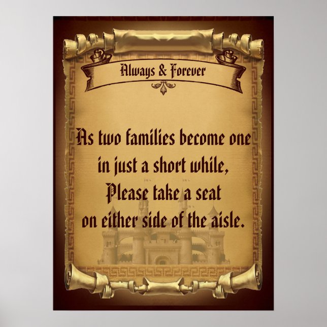 Once Upon a Time Wedding Aisle Poster (Front)