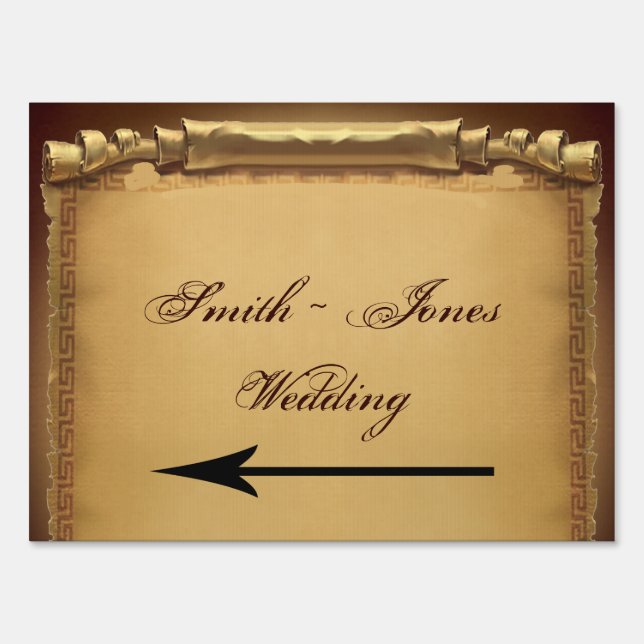 Once Upon a Time Wedding Direction Sign (Front)