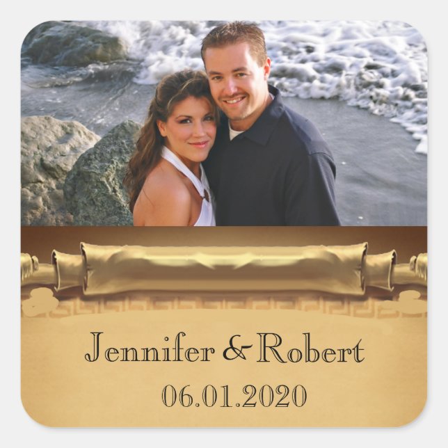 Once Upon a Time Wedding Favor Sticker (Front)