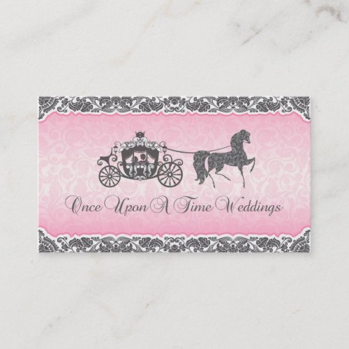 Once Upon A Time Wedding Horse &amp; Carriage Business Card Template