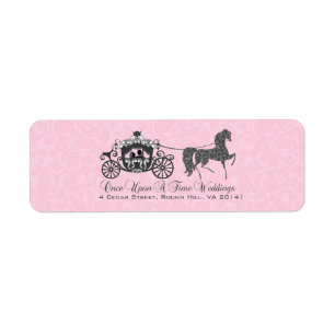 Once Upon A Time Wedding Horse & Carriage Label