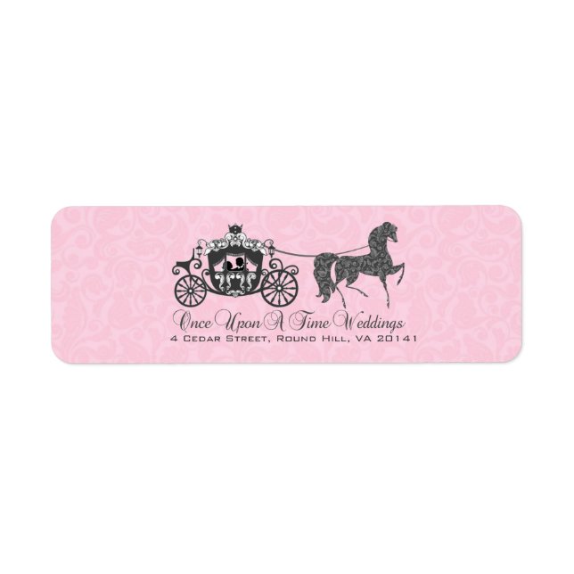 Once Upon A Time Wedding Horse & Carriage Label (Front)