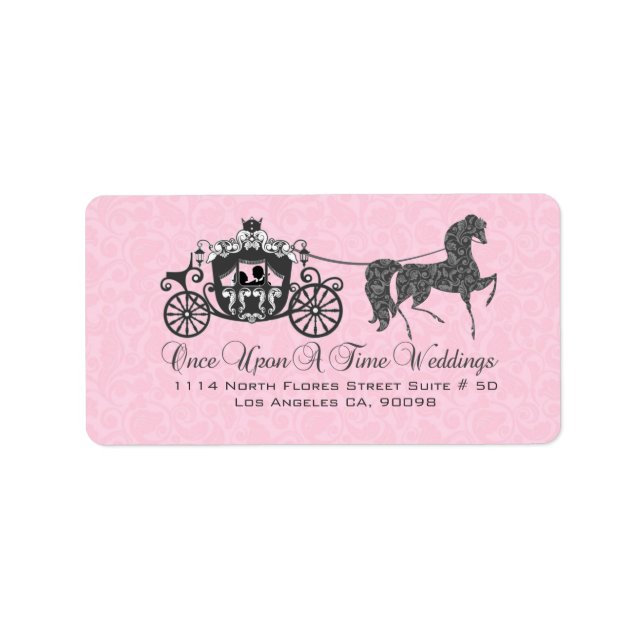 Once Upon A Time Wedding Horse & Carriage Label (Front)