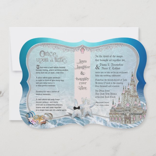Once Upon A Time Wedding Invitation (Back)