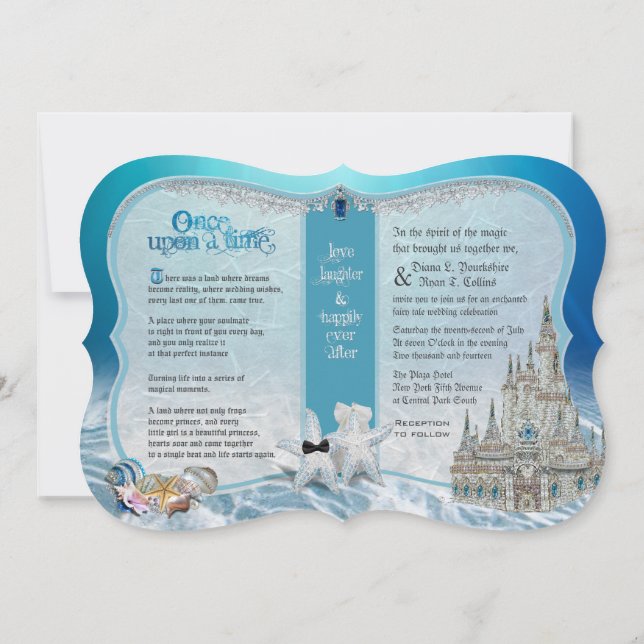 Once Upon A Time Wedding Invitation (Back)