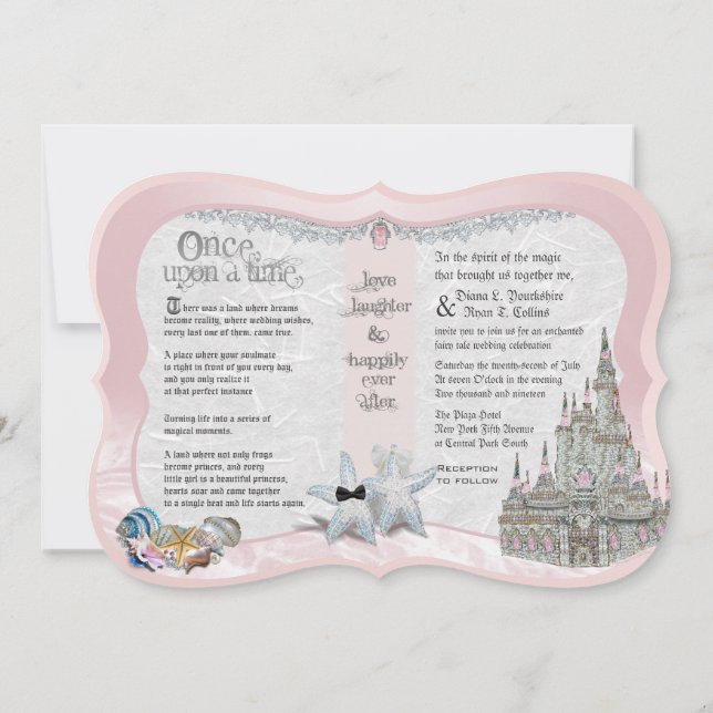 Once Upon A Time Wedding Invitation (Back)