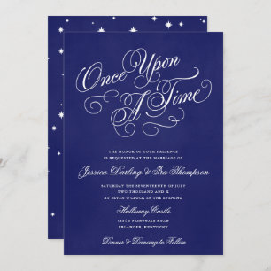 Once Upon A Time Wedding Invitations Royal Blue