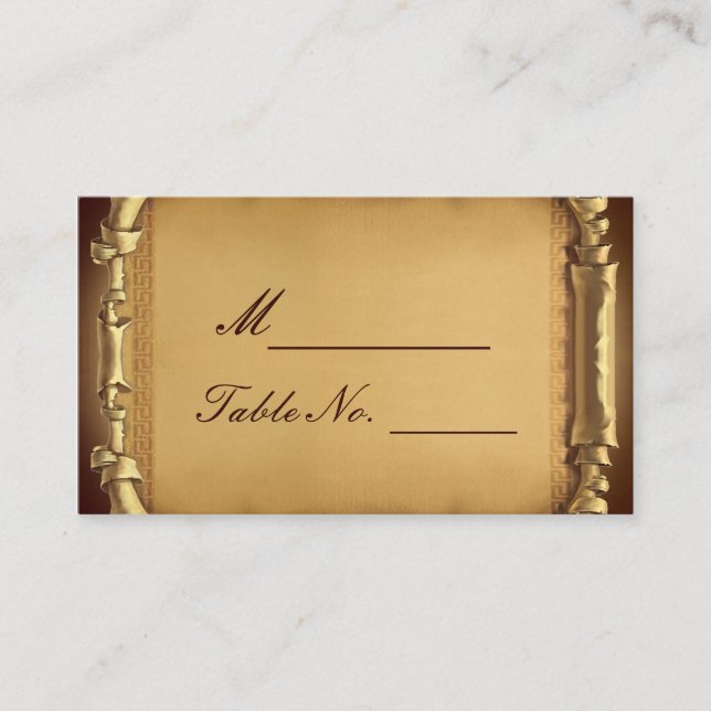 Once Upon a Time Wedding Place Card (Front)
