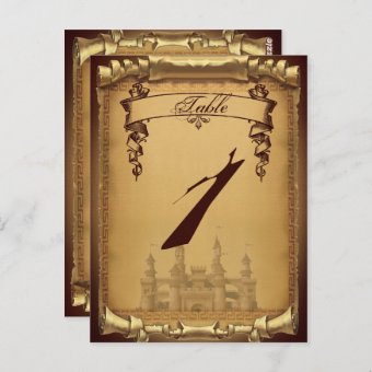Once Upon a Time Wedding Table Number | Zazzle