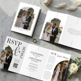 Once Upon a Time Wedding Tri-Fold Invitation