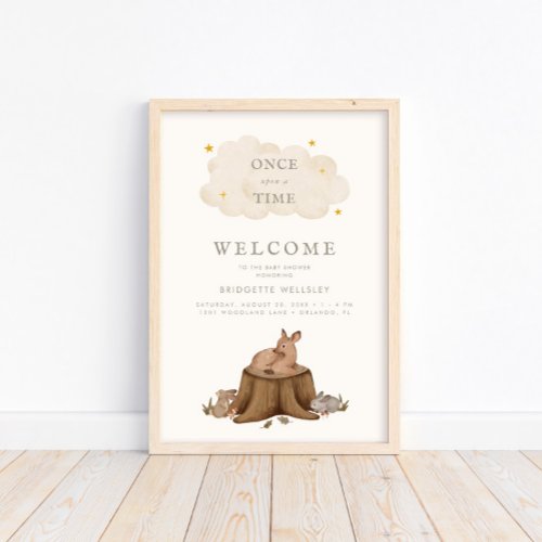 Once Upon a Time Woodland Babies Welcome Poster