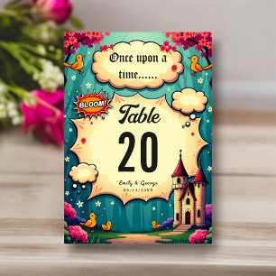 Once Upon A Time Woodland Castle Fairytale Wedding Table Number