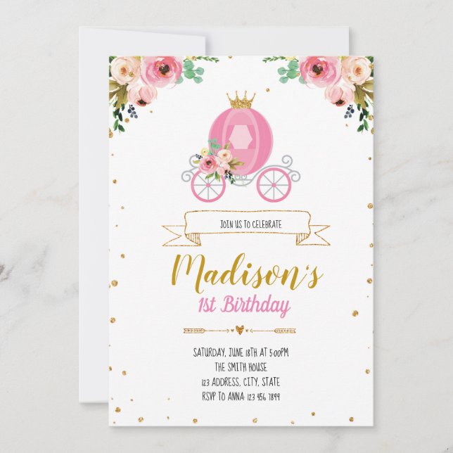 Once upon a time word invite (Front)