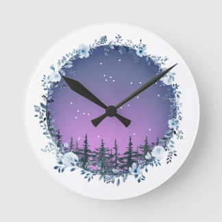 Once upon a winter dusk wall clock