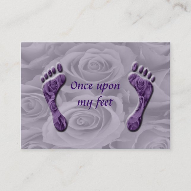 once upon my feet business card (Front)