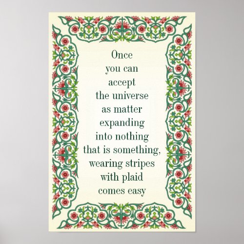 once you can accept the universe quote wisdom poster