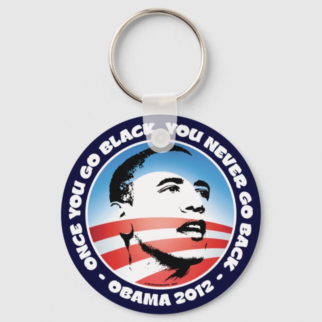 Once You Go Black, You Never Go back Keychain (Front)