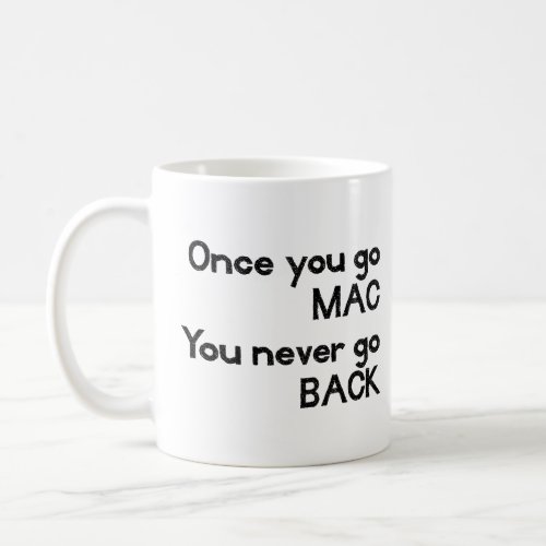 Once You Go MAC You Never Go BACK Apple T  Coffee Mug