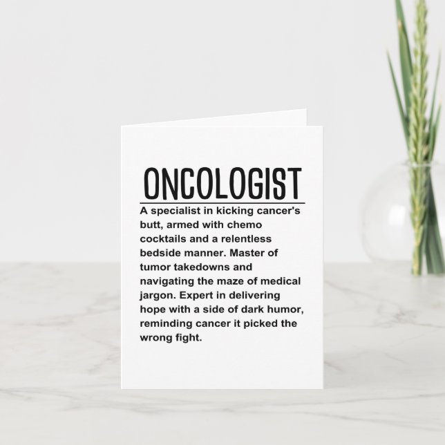 Oncologist  card (Front)