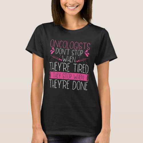 Oncologist Chemotherapy Stethoscope Thyroid Cancer T_Shirt