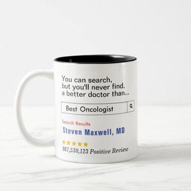 Oncologist Custom Gift  Two-Tone Coffee Mug (Left)