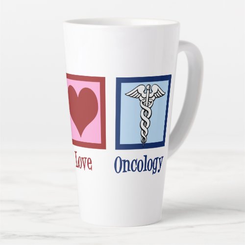 Oncologist Peace Love Oncology Office Latte Mug