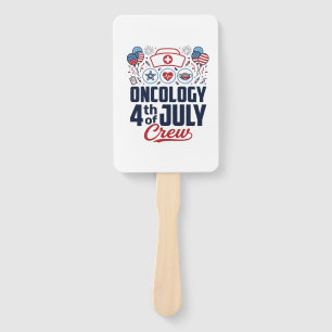 Oncology 4th of July Crew Medical Patriotic Shirt Hand Fan