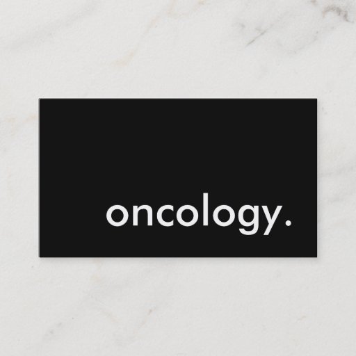 Customizable oncology. business card