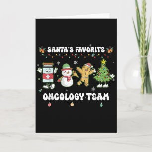 Oncology Christmas Crew Chemotherapy Nurse Techs N Card