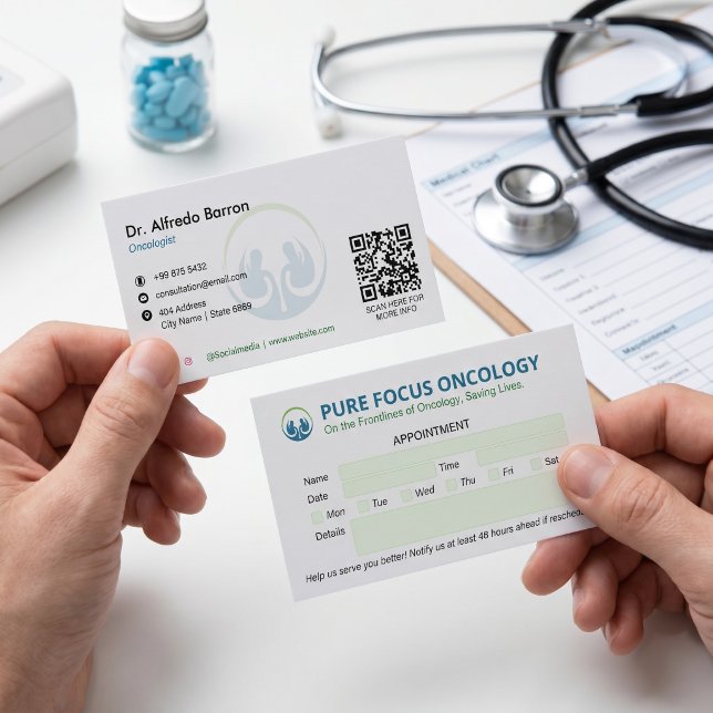 Oncology Clinic Business | Simple Appointment Card (Creator Uploaded)
